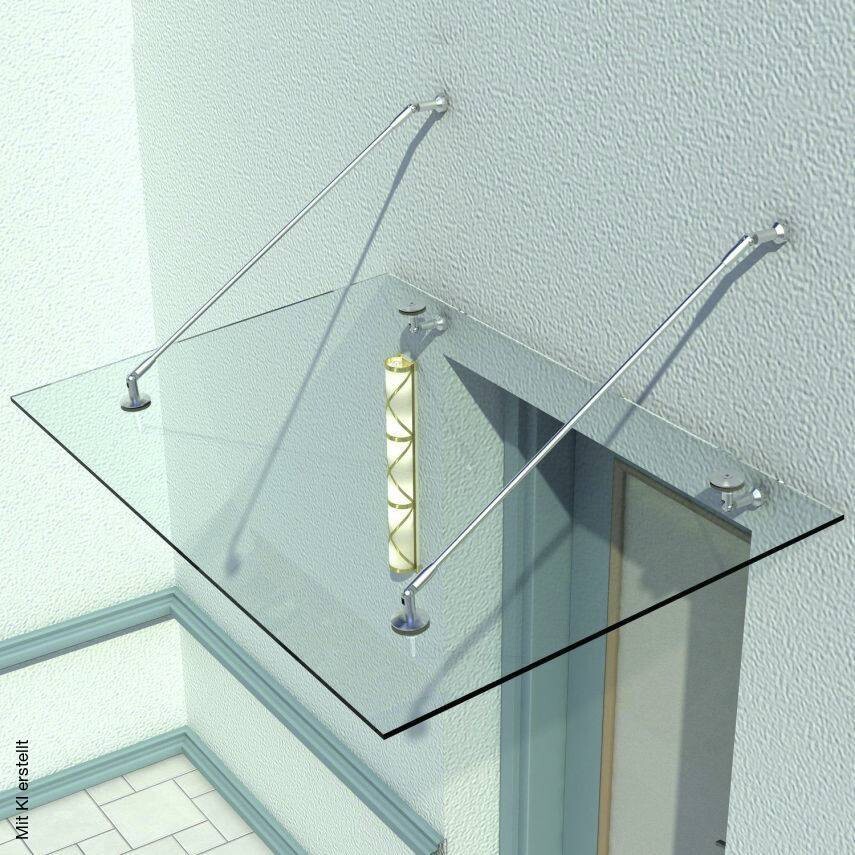 HOMCOM Vordach transparent