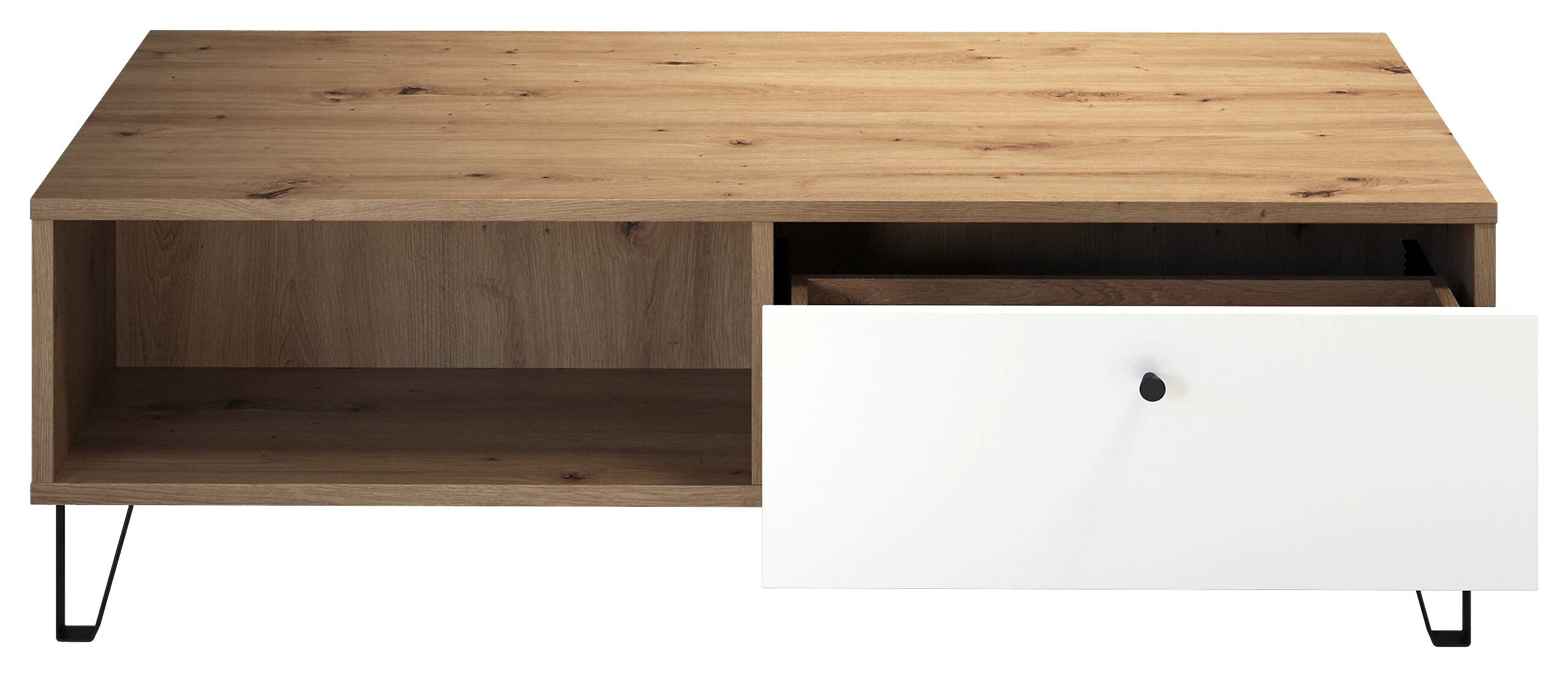 TV-Lowboard Touch Eiche Artisan Nachbildung weiß matt B/H/T: ca. 110x37x60 cm