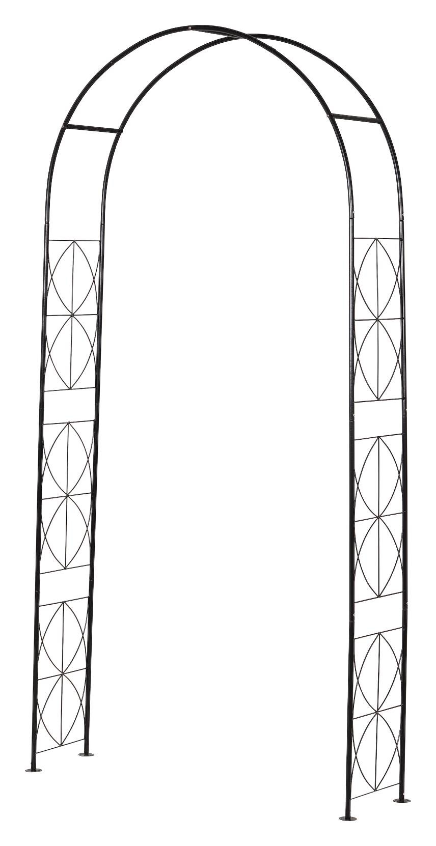 Outsunny Rosenbogen schwarz B/H/L: ca. 30x230x114 cm