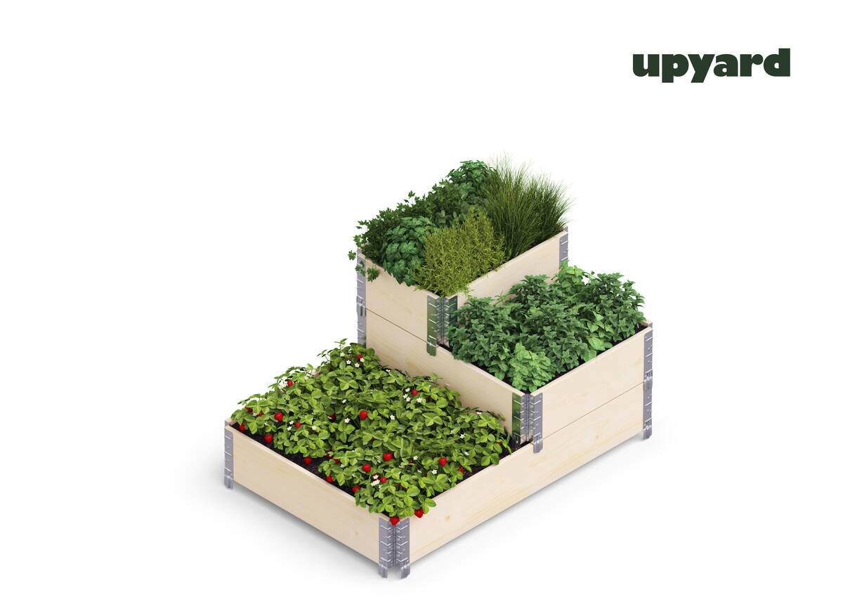 UPYARD Stufenbeet INDUSTRIAL natur Holz
