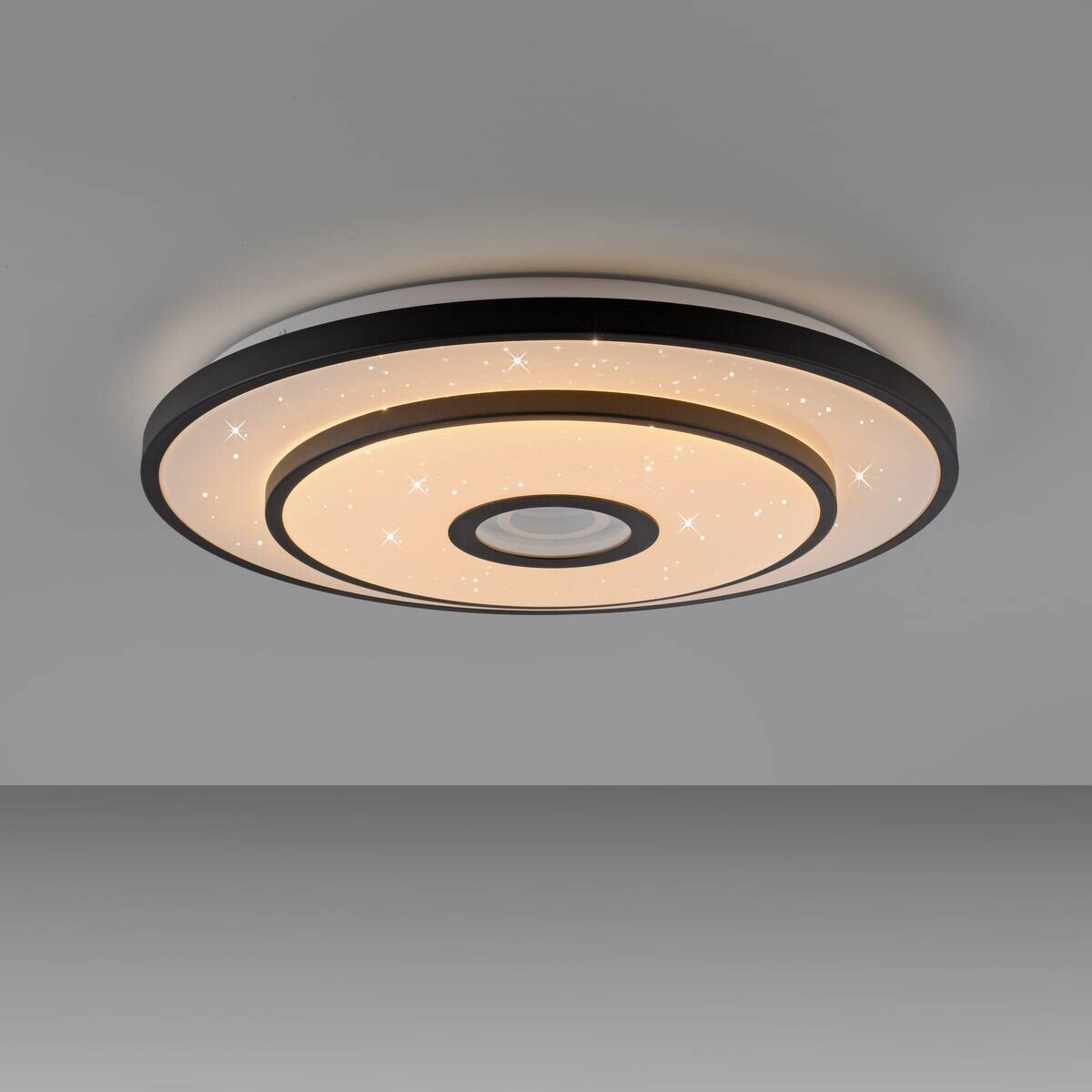 Just Light LED-Deckenleuchte Turanus schwarz H/D: ca. 7,5x50 cm