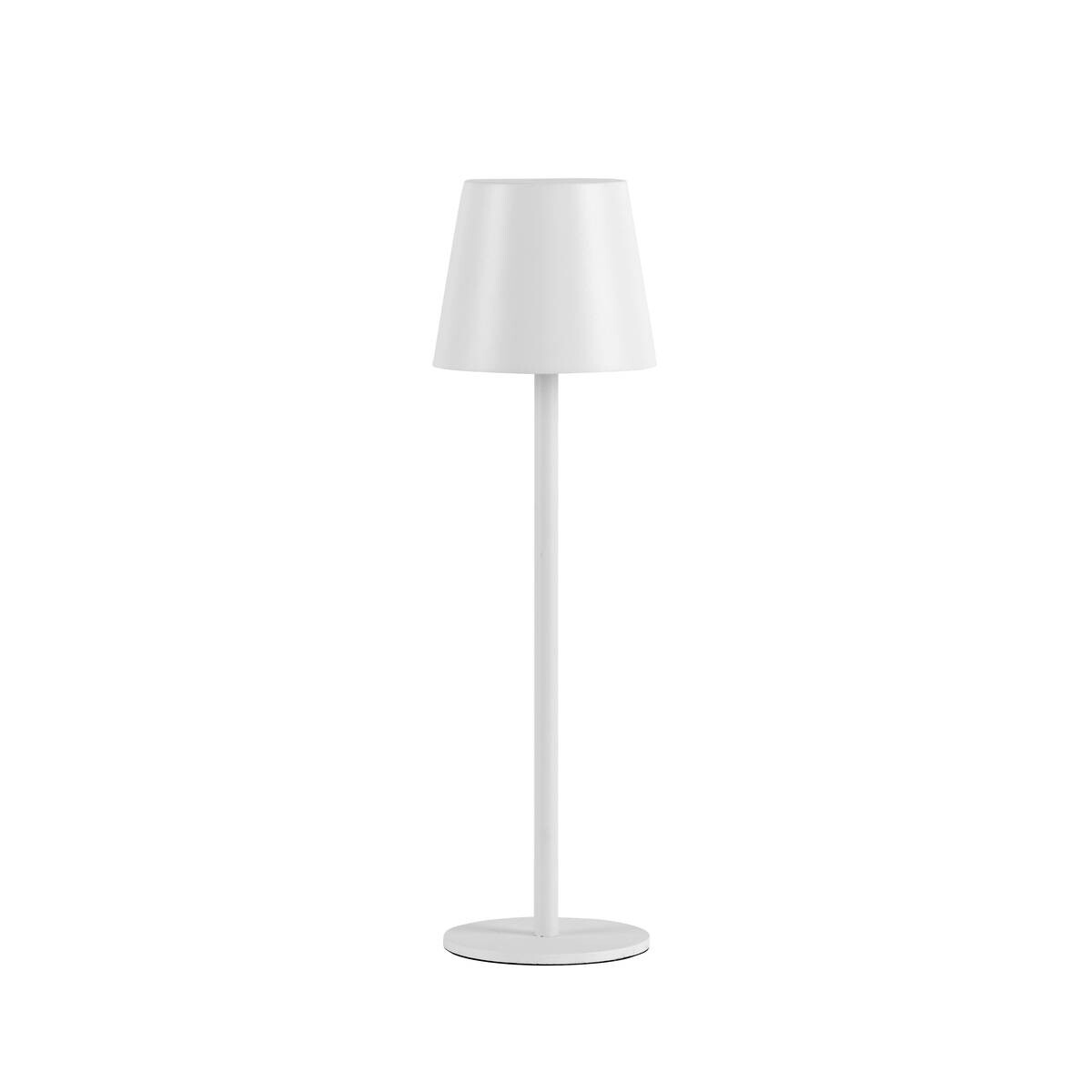 Just Light Akku-Tischleuchte EURIA weiß Metall Kunststoff B/H/D: ca. 11x37x11 cm 1 Brennstellen