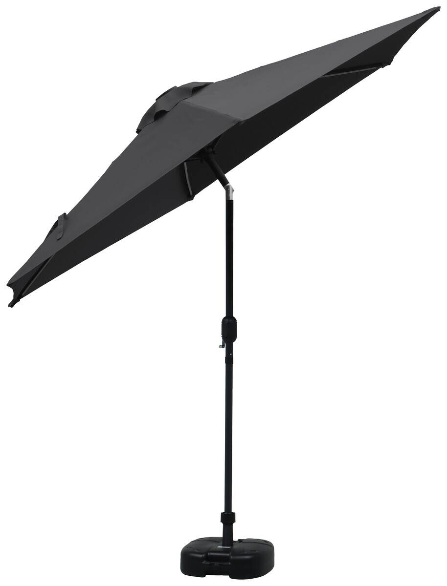 POCOline Sonnenschirm grau Stahl H/D: ca. 236x270 cm