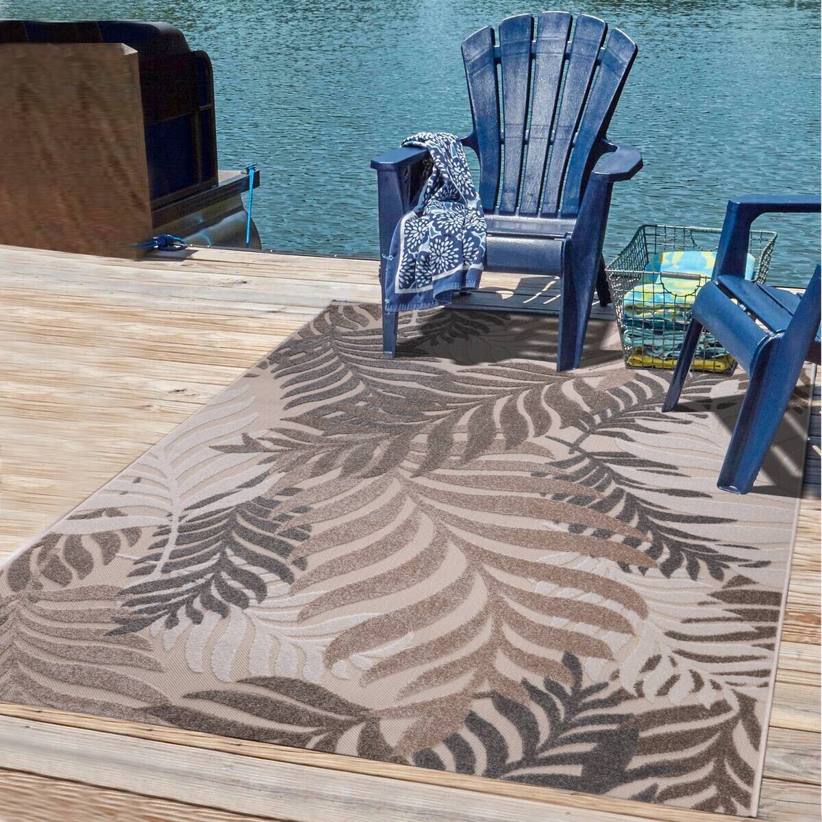 Sanat Outdoorteppich FLORAL creme B/L: ca. 200x290 cm