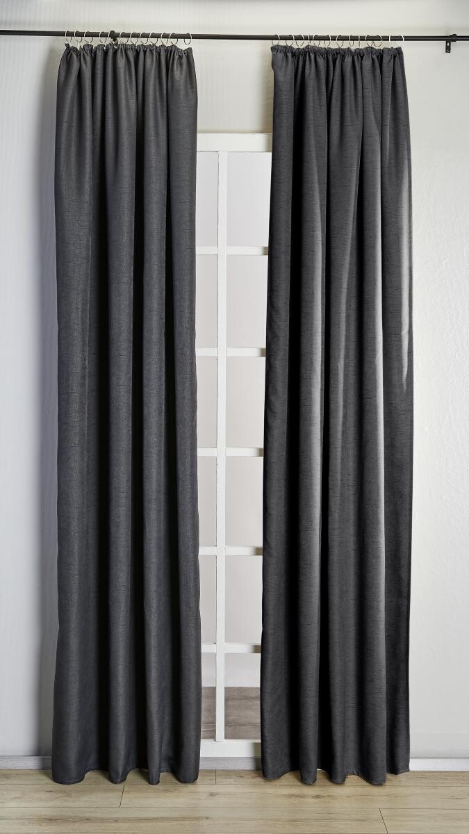 silver edition Verdunklungsvorhang Henry anthrazit B/L: ca. 135x245 cm