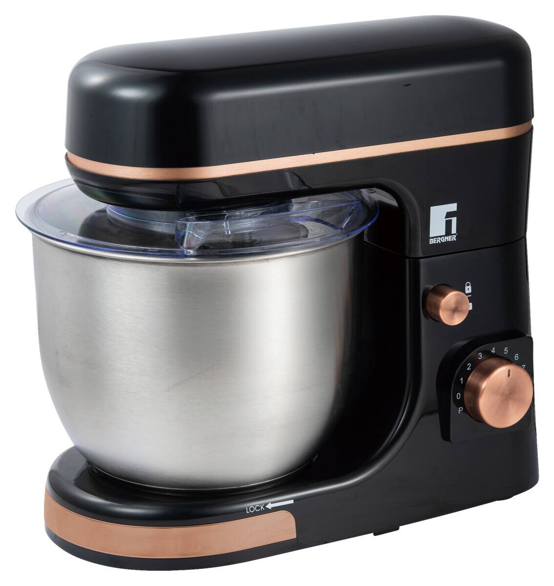 BERGNER Küchenmaschine schwarz silber B/H/L: ca. 23,5x31,8x35 cm