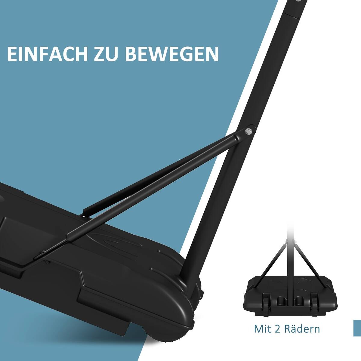 SPORTNOW Basketballkorb schwarz B/H/L: ca. 55x74x250 cm