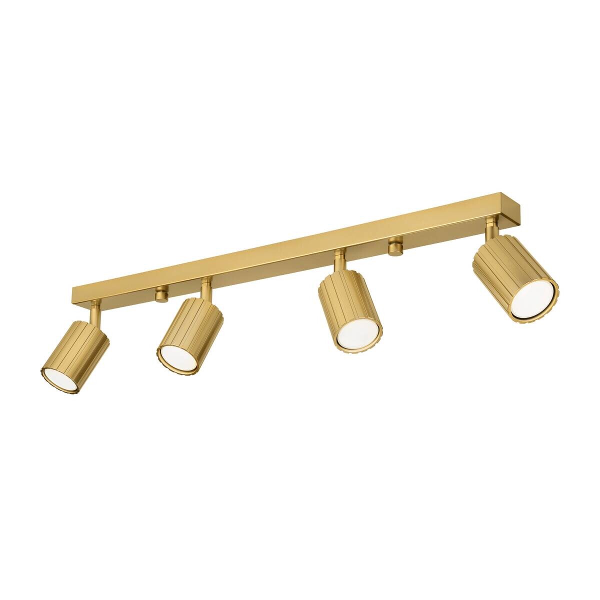 Lamkur Strahler Prisma gold Stahl B/H/L: ca. 6,5x16,5x81 cm 4 Brennstellen