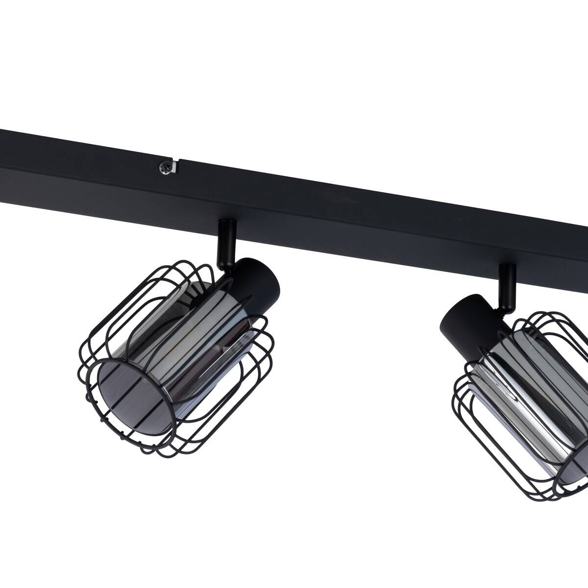 POCOline Spot 4-flg. Solara schwarz Glas Metall B/H/L: ca. 17x14x77 cm E27 4 Brennstellen