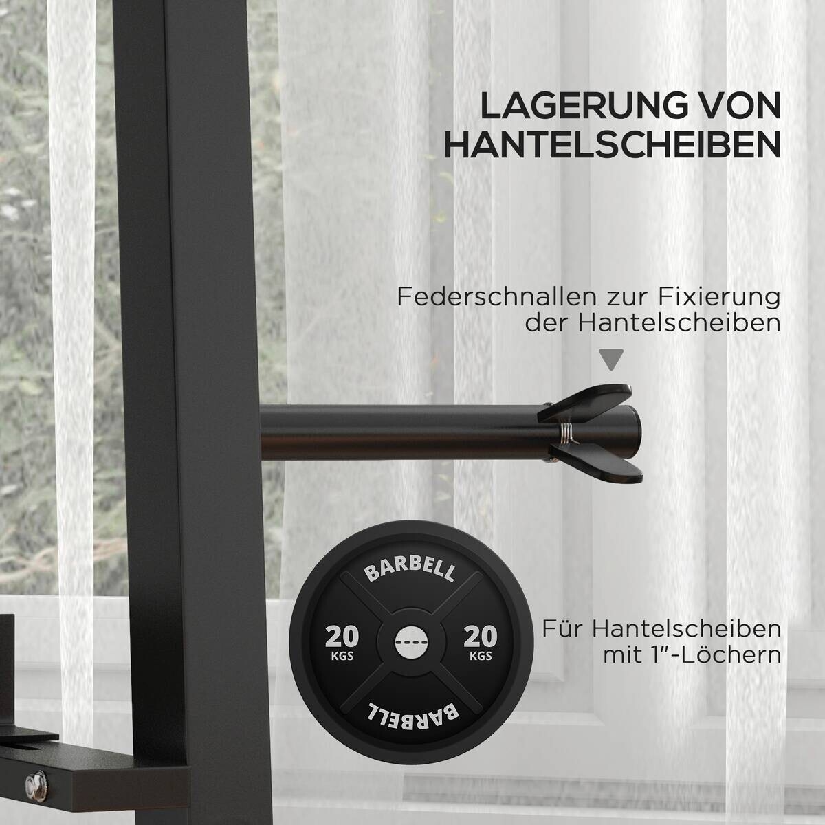 SPORTNOW Hantelständer schwarz Polypropylen B/H/L: ca. 75x131x80 cm