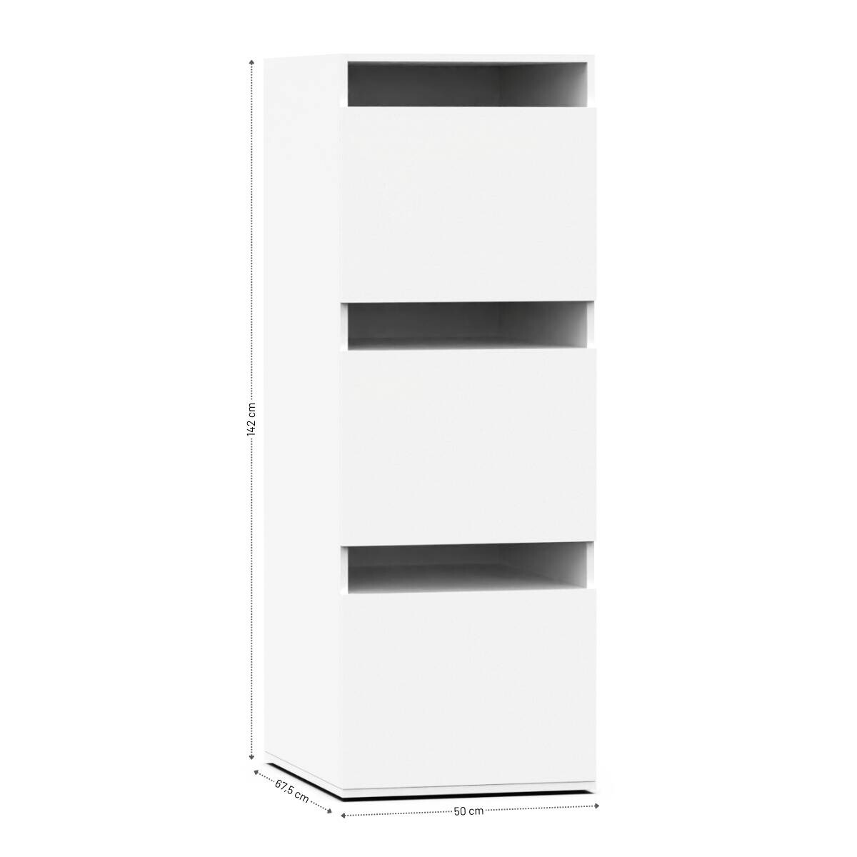 Washcab Wäscheschrank weiß Holzwerkstoff