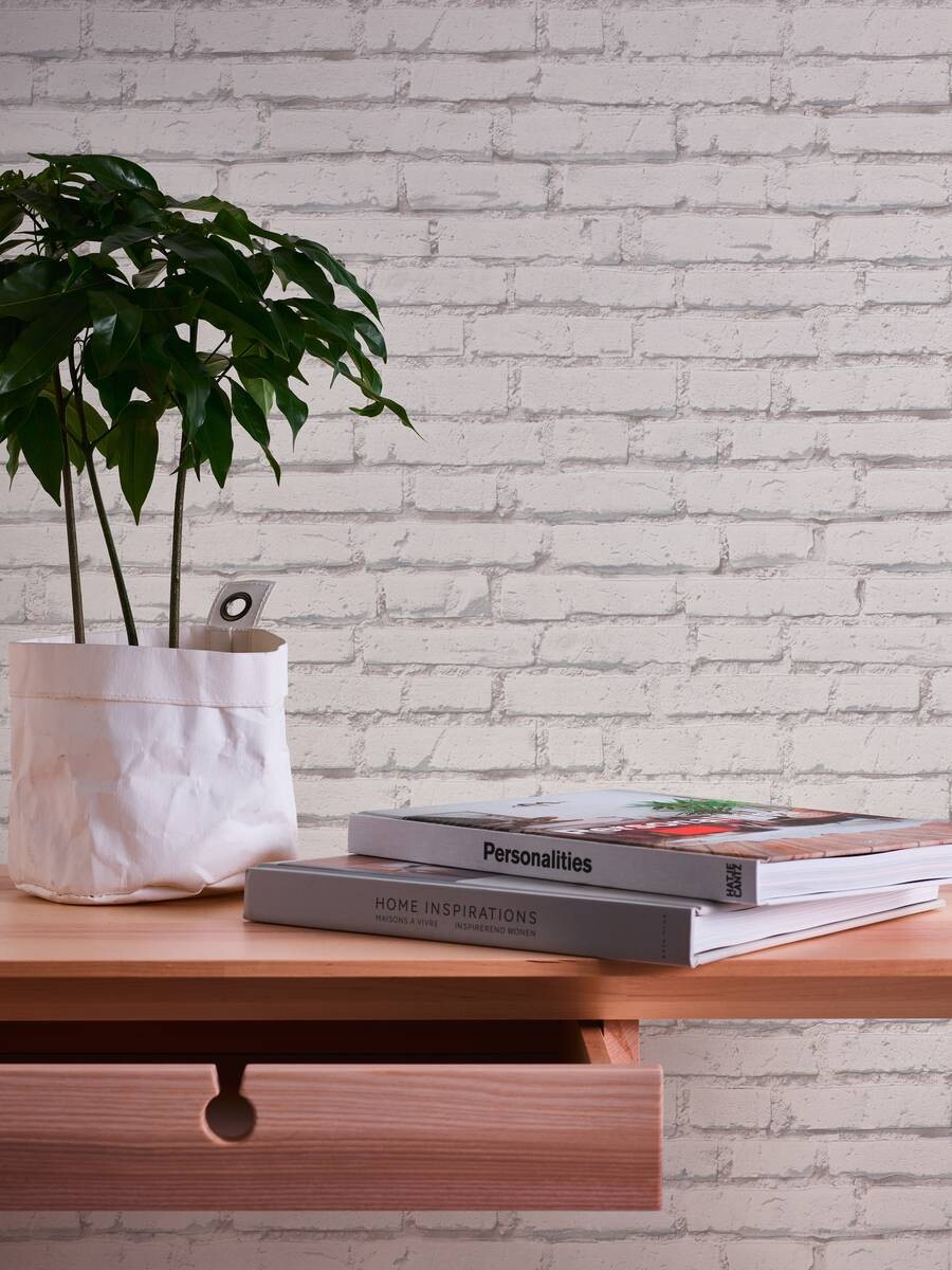 A.S.Creation Vliestapete Best of Wood`n Stone 2nd Edition Steine weiß grau B/L: ca. 53x1005 cm