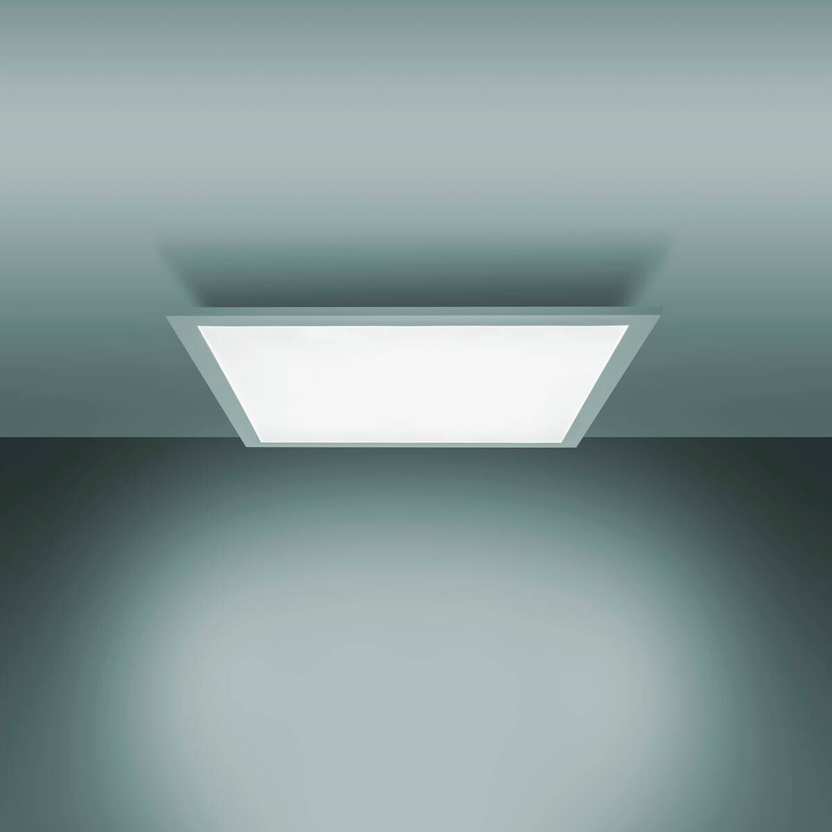 Näve Leuchten LED-Deckenpanel weiß Metall Kunststoff B/H/T: ca. 59,5x6x59,5 cm