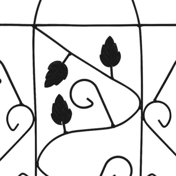 Rankgitter schwarz B/H: ca. 40x100 cm 3 tlg.