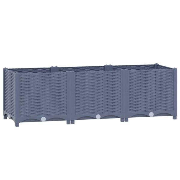 Hochbeet grau Polypropylen B/H/L: ca. 40x38x120 cm