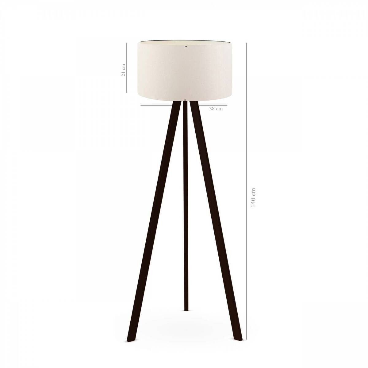 Opviq Stehleuchte MDF Stoff B/H/T/L/D: ca. 38x140x38x38x38 cm E27 1 Brennstellen