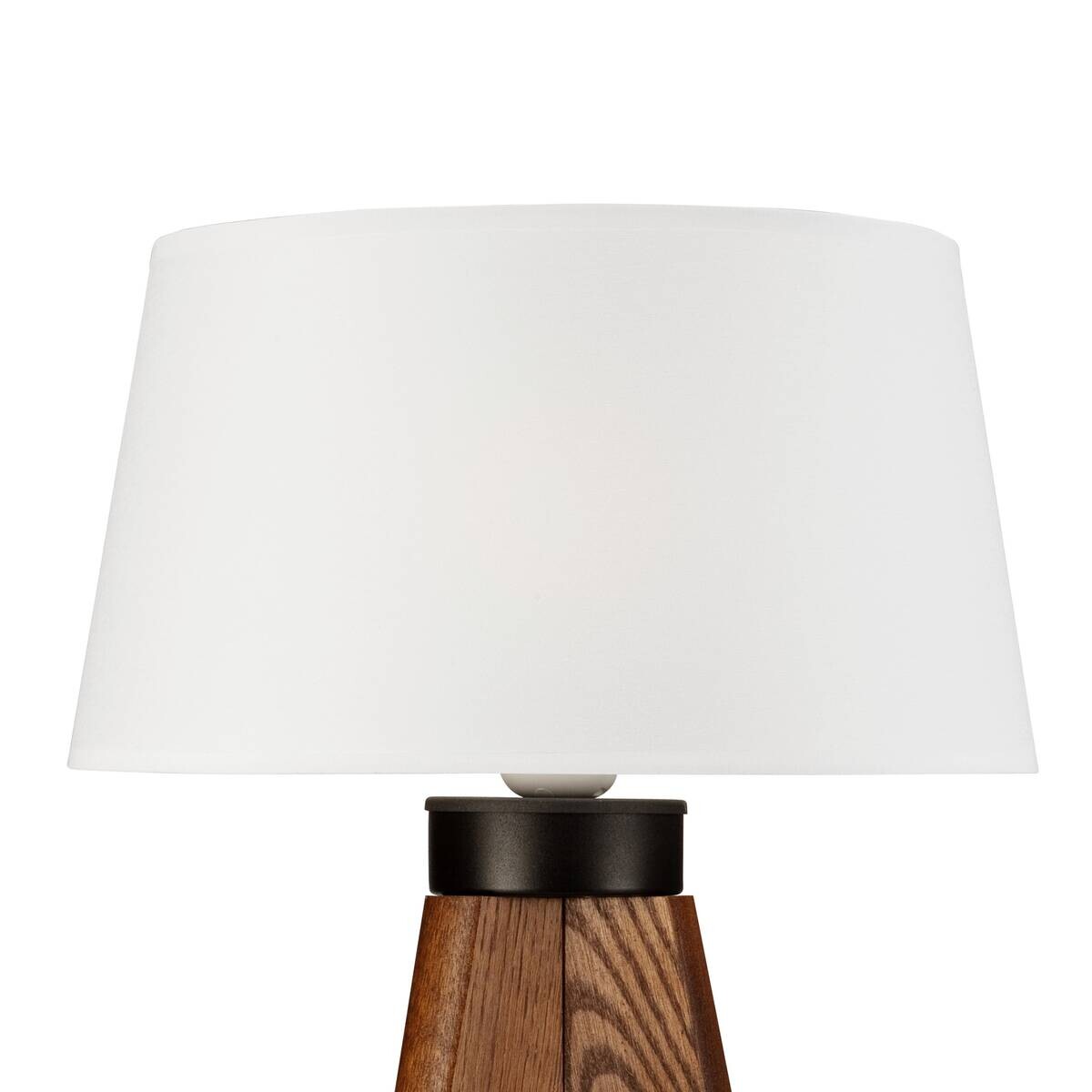 Lamkur Tischlampe Eiche hellbraun Stahl Holz B/H/L: ca. 34x38x38 cm E27 1 Brennstellen