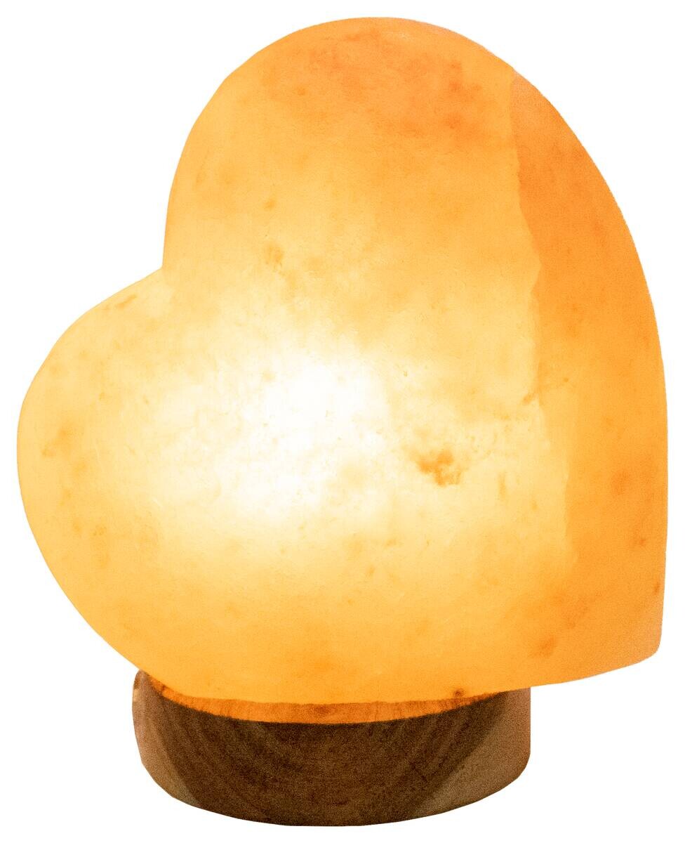 GLOBO Salzkristallleuchte Stone 28308 natur Holz H: ca. 19 cm 1 Brennstellen