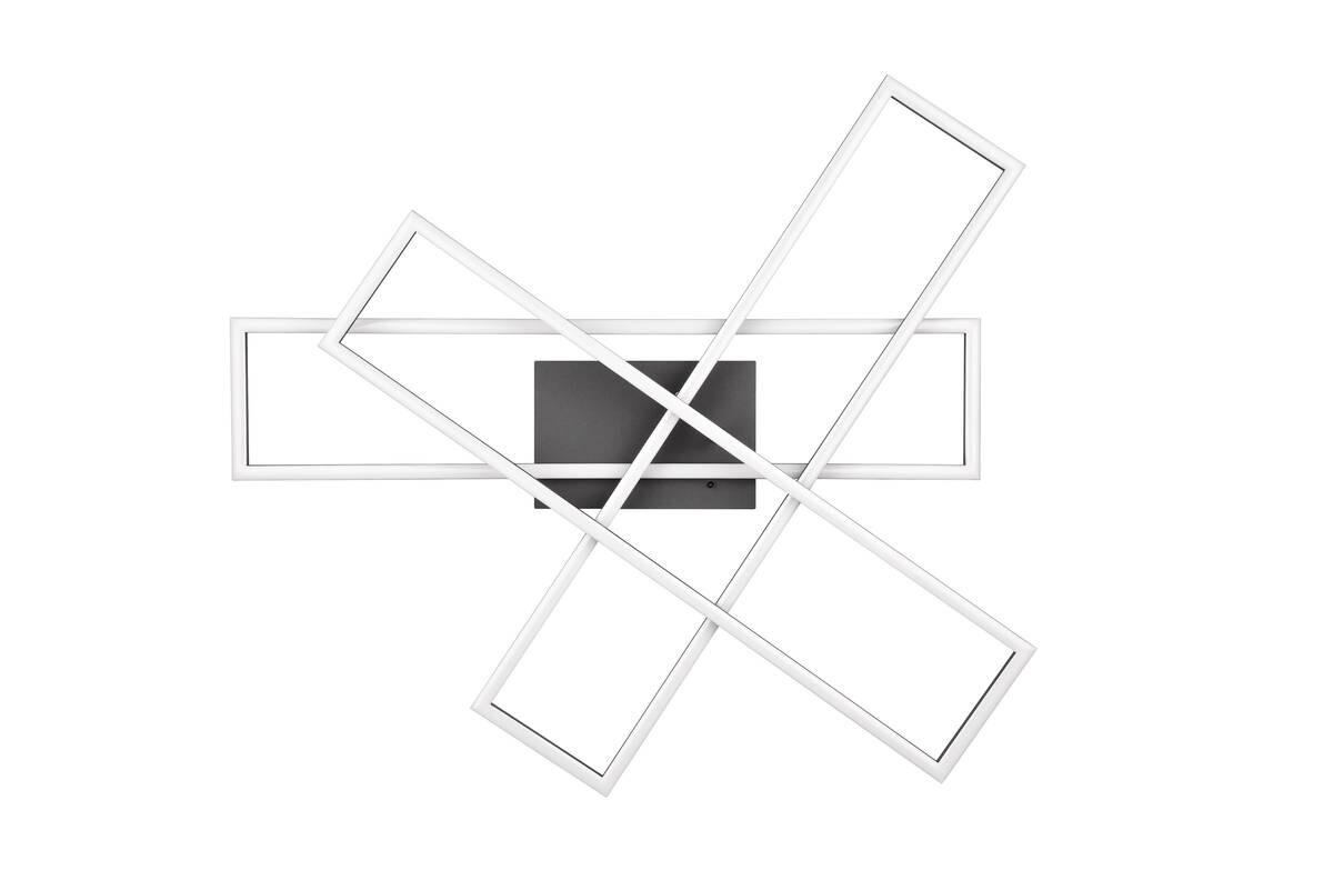 Reality LED-Deckenleuchte R64423132 Corso schwarz Metall B/H/T: ca. 66x10x60 cm 1 Brennstellen