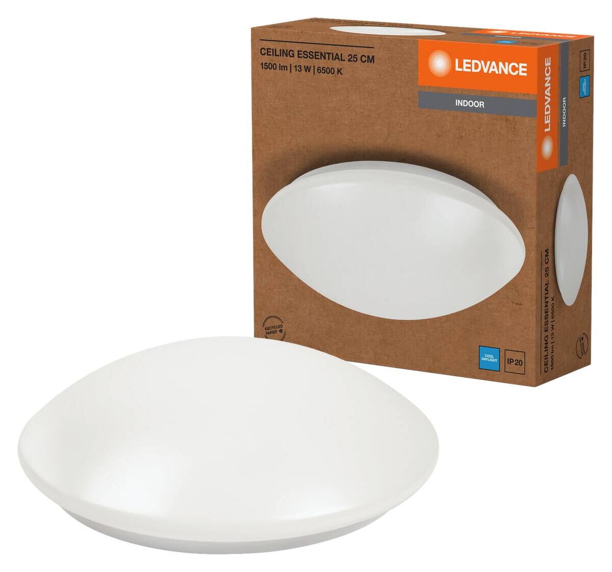 LEDVANCE Deckenleuchte Essential weiß Kunststoff