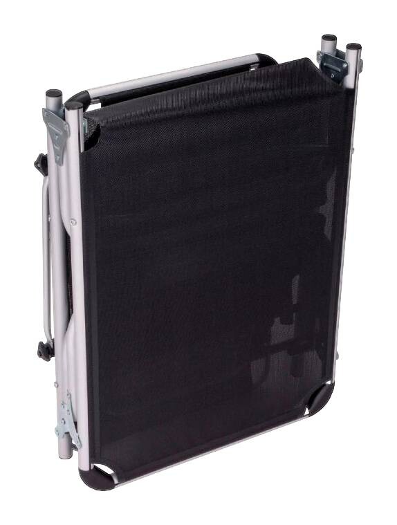VCM Sonnenliege schwarz Aluminium B/H/T: ca. 57x187x30 cm