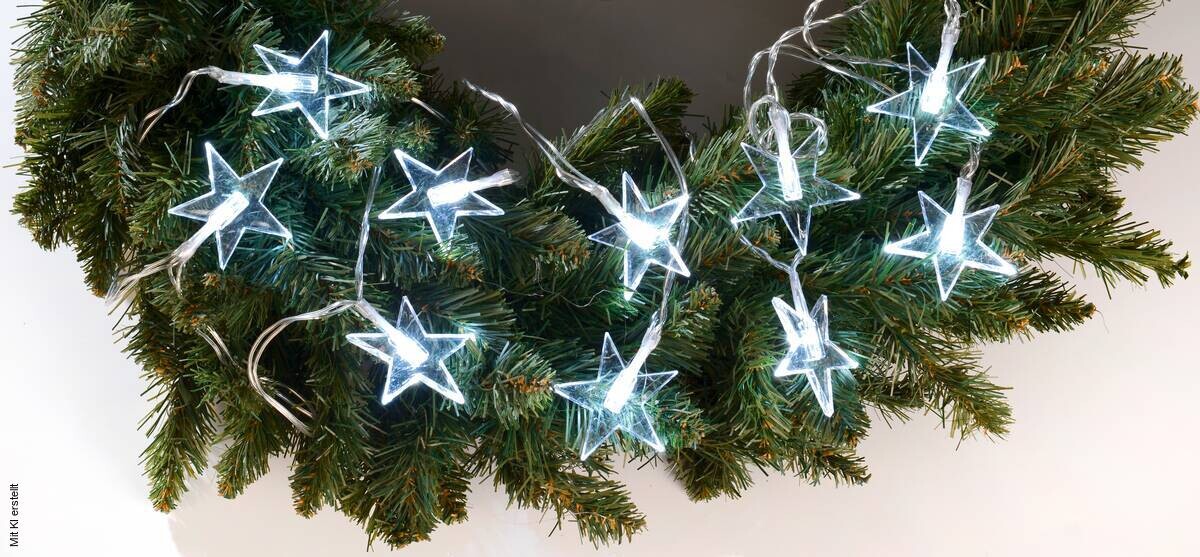 POCOline LED-Lichterkette kaltweiß Kunststoff L: ca. 300 cm