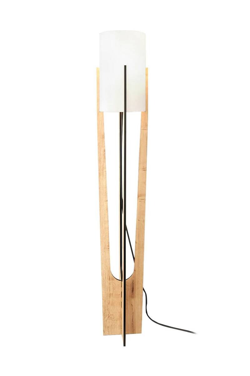 Stehleuchte Eiche PVC MDF B/H/L/D: ca. 17x135x17x17 cm E27 1 Brennstellen