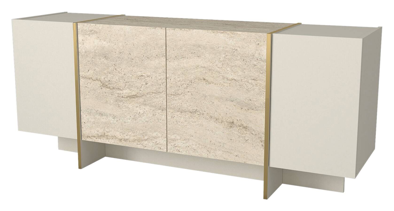 Sideboard Veyron beige granit Optik B/H/T: ca. 180x75,5x46,6 cm