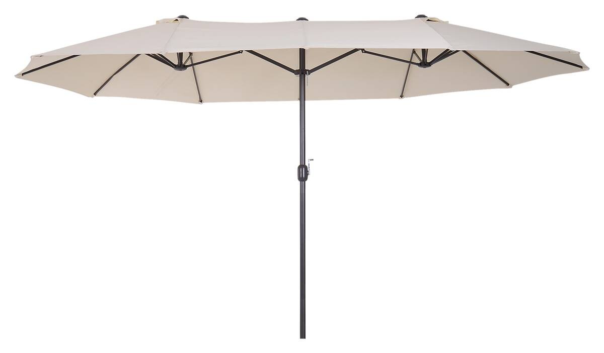 Outsunny Marktschirm creme Metall B/H/L: ca. 270x240x460 cm