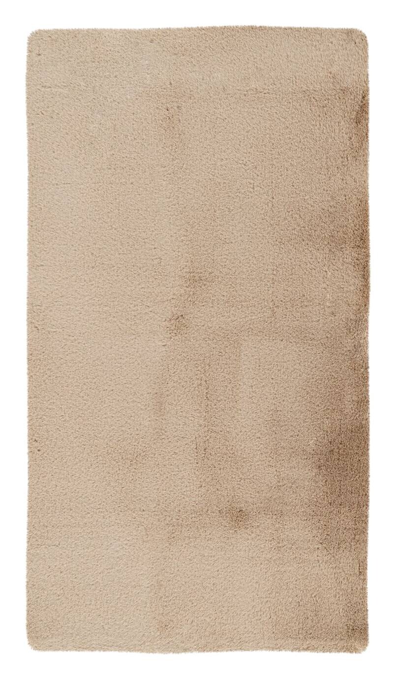 Kayoom Kurzflorteppich Badematte Rabbit Light 425 beige B/H/L: ca. 50x2,4x90 cm