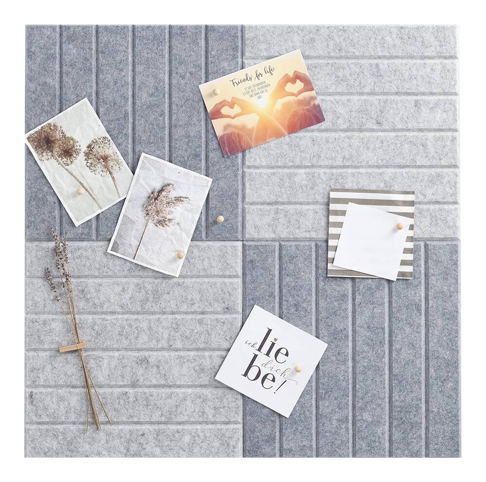 Zeller Pinboard-Set dunkelgrau Mittelgrau B/L: ca. 30x30 cm