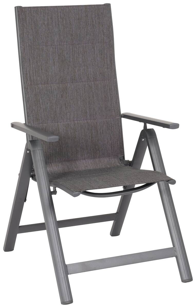 POCOline Klappsessel Boston anthrazit Alu B/H/L: ca. 70x115x58 cm