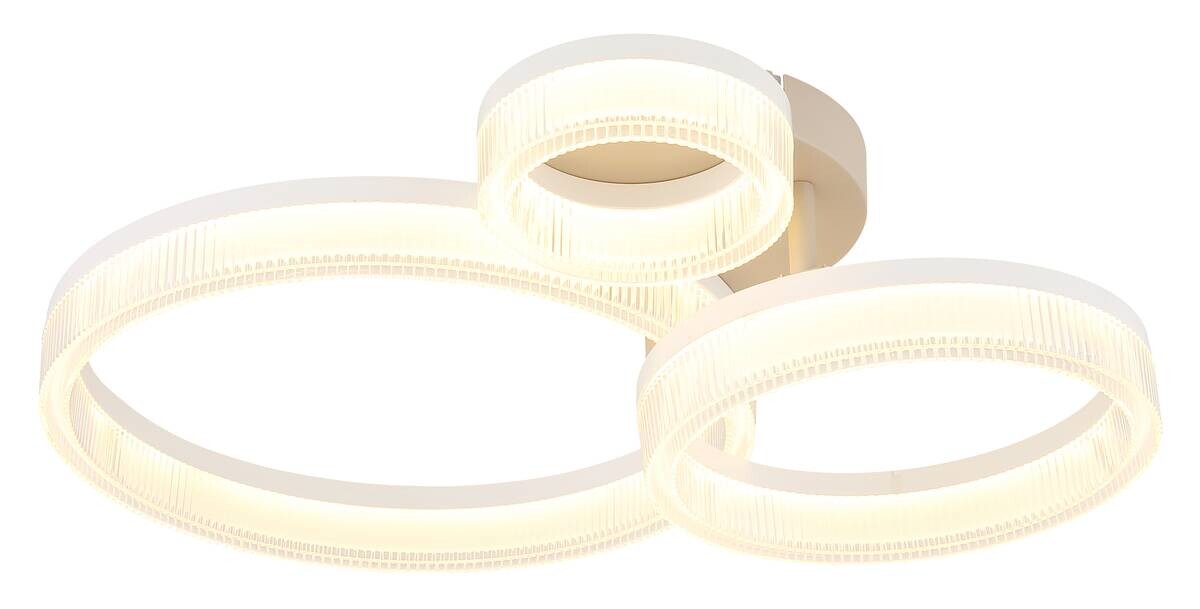 GLOBO LED-Deckenleuchte Elba sand weiß Metall Kunststoff B/H/T: ca. 51x12,5x40,5 cm