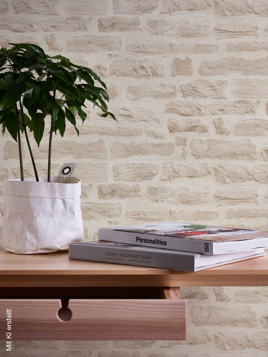A.S.Creation Vliestapete Best of Wood`n Stone 2nd Edition Steine beige creme B/L: ca. 53x1005 cm