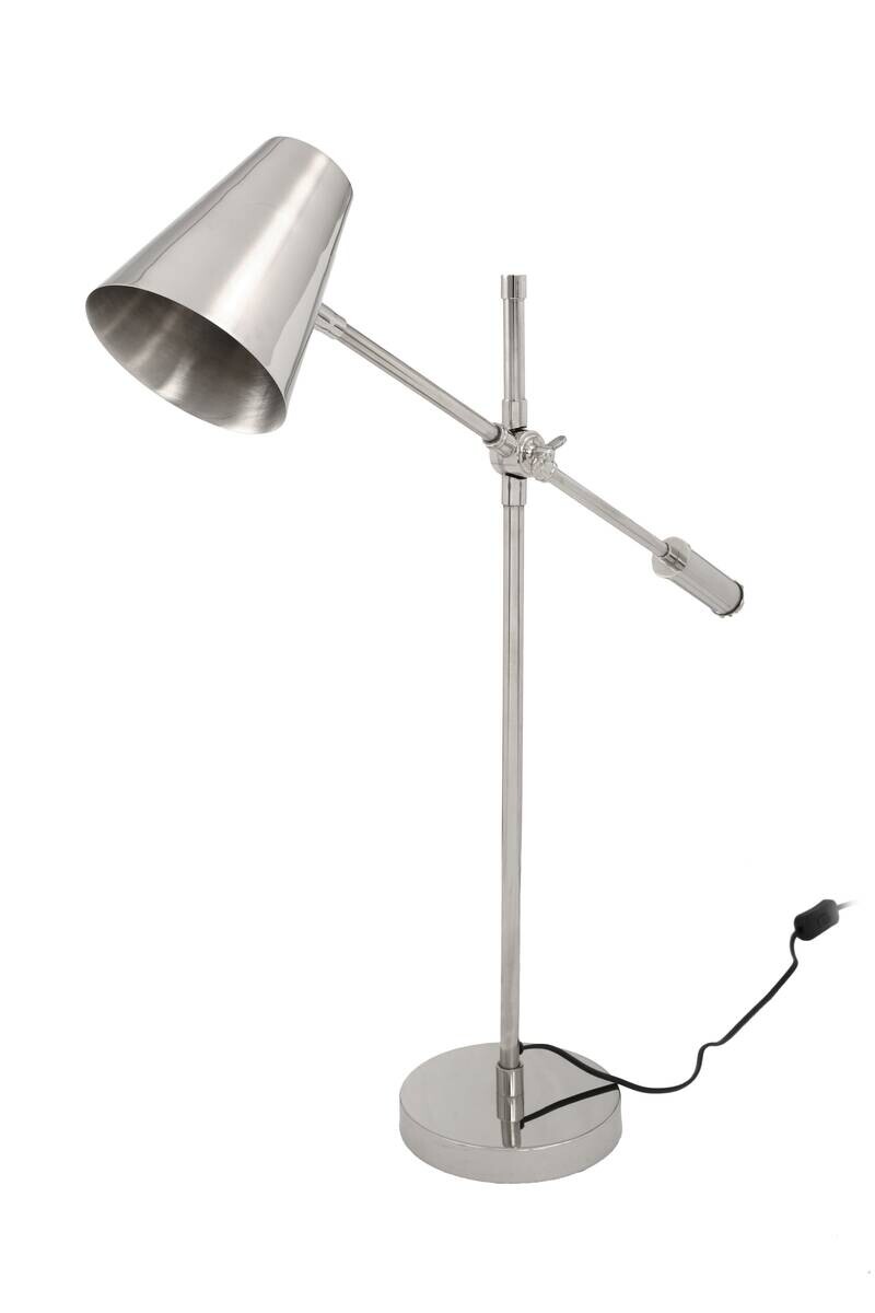 Kayoom Tischleuchte silber Stahl Eisen Messing B/H/L: ca. 18x74x68 cm E27 1 Brennstellen