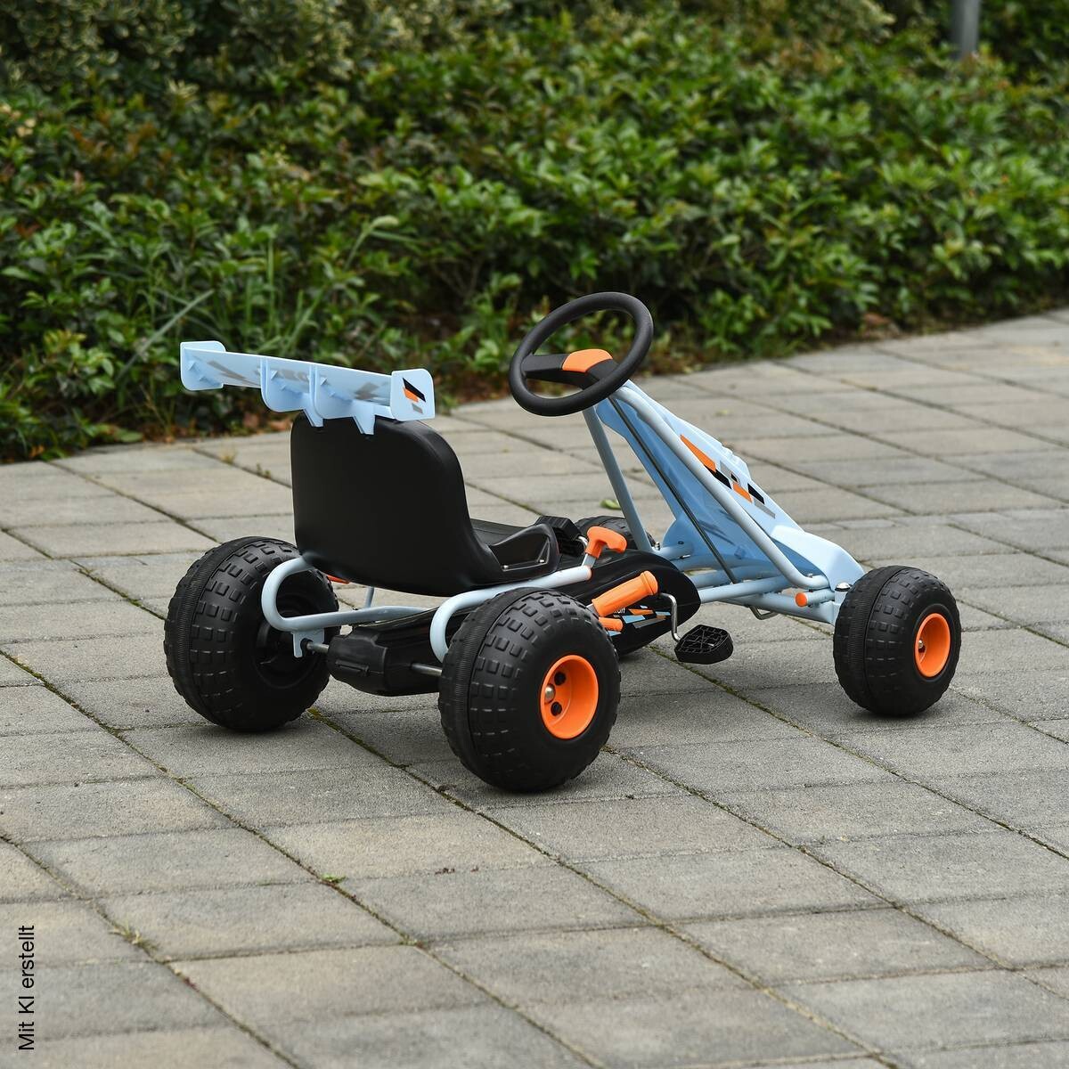 HOMCOM Kinder-Go-Kart hellblau B/H/L: ca. 66x59x97 cm