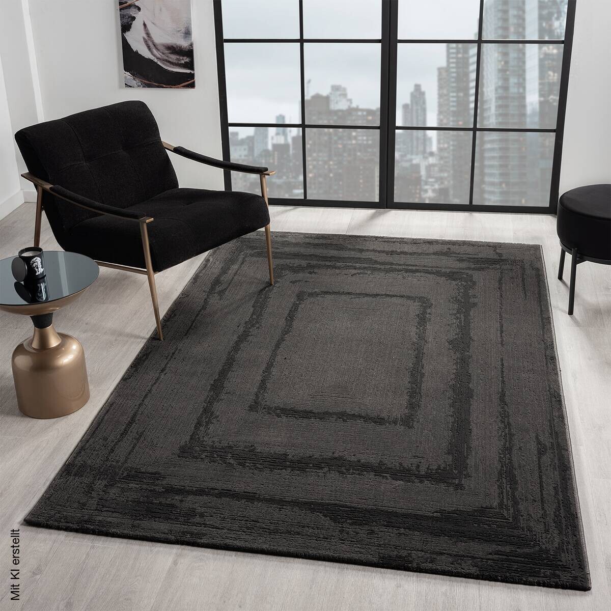 Webteppich Costa anthrazit B/L: ca. 120x170 cm