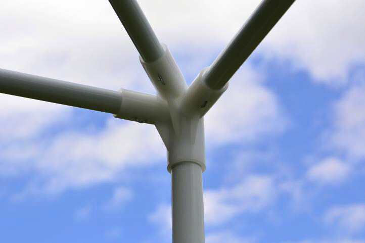 VCM Pavillon blau Stahlrohr B/H/L: ca. 300x197x300 cm