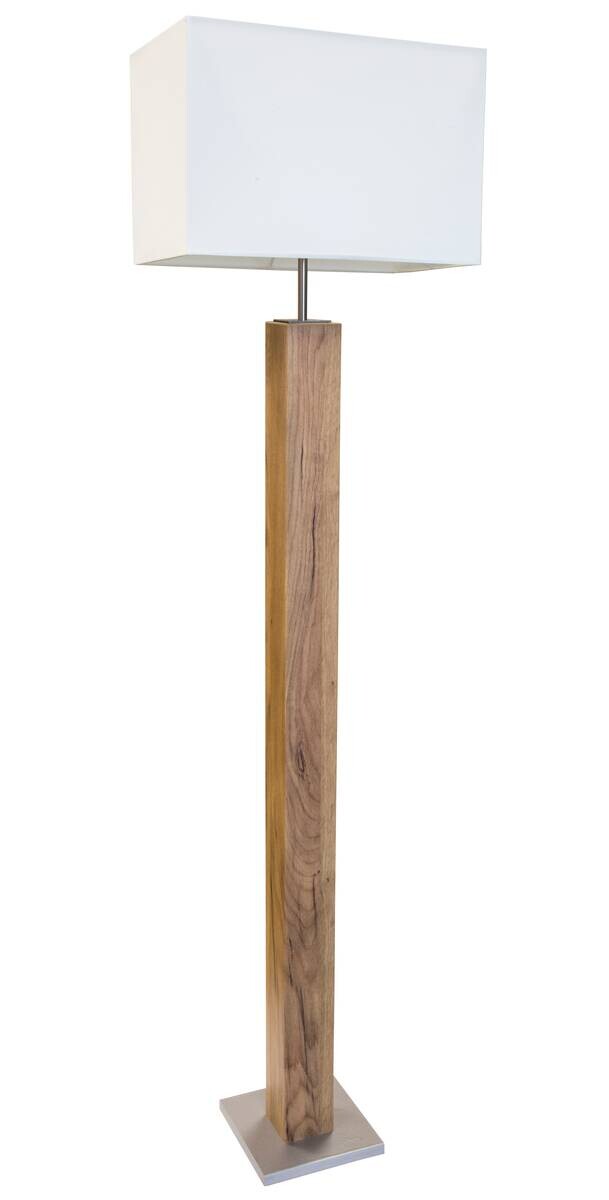 Nowa Stehlampe 41090146 silber natur MDF B/H/T: ca. 40x150x27 cm E27 1 Brennstellen