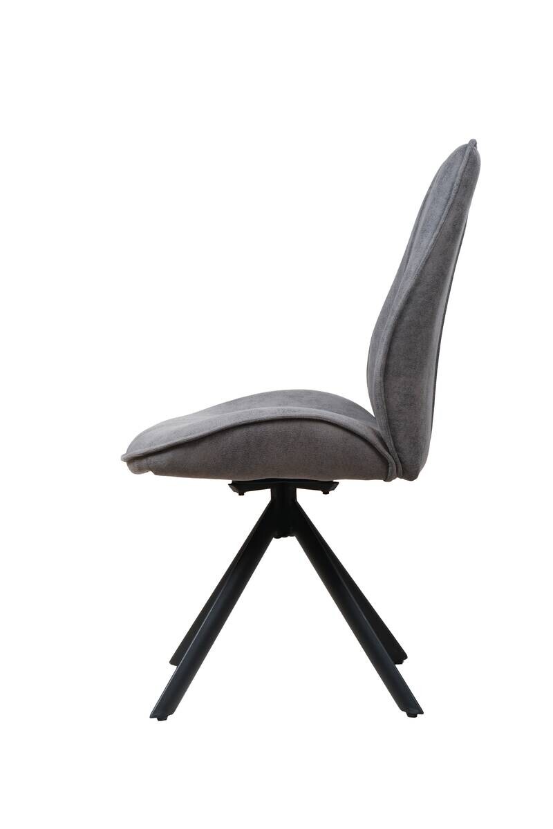 Stuhl Albany grau Microfaser B/H/T: ca. 47x95x62 cm