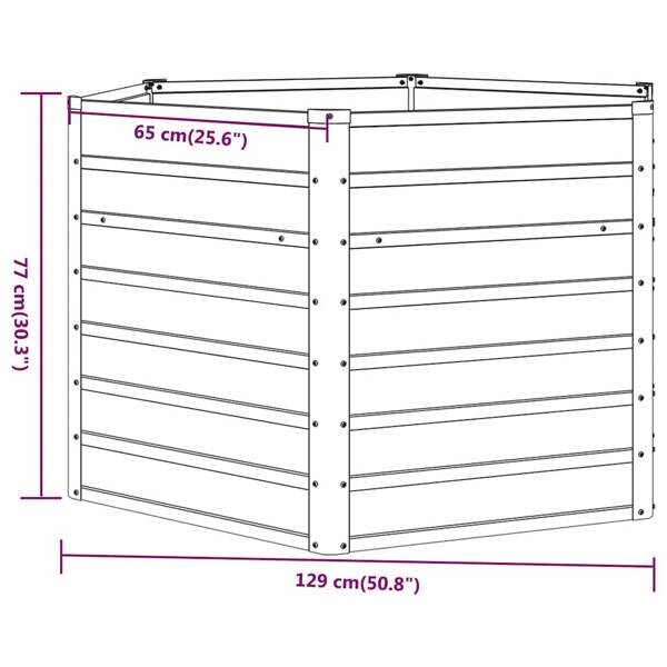 Hochbeet braun Stahl B/H/L: ca. 129x77x129 cm