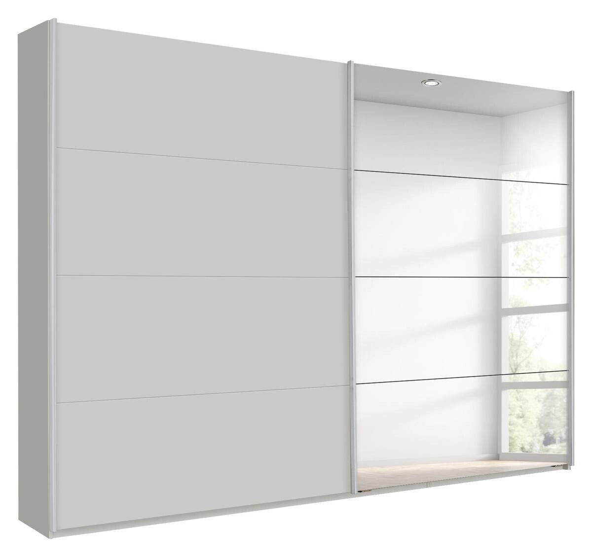 Schwebetürenschrank Quadra Seidengrau B/H/T: ca. 270x229x62 cm