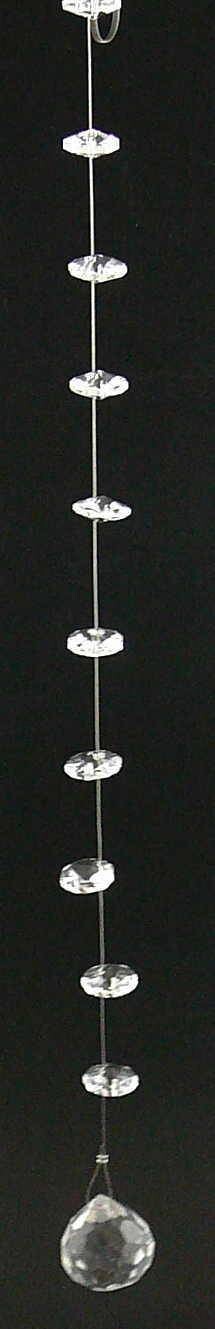 Deko-Kette klar Glas L: ca. 75 cm