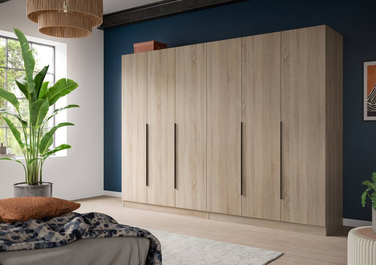 Kleiderschrank KOPENHAGEN Eiche Sonoma Nachbildung B/H/T: ca. 240x181x52 cm