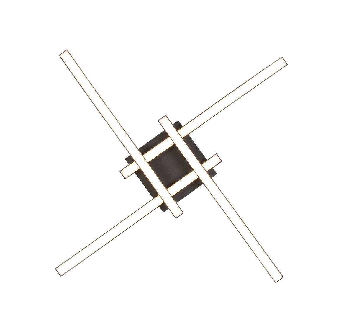 Nolo Deckenleuchte Kim schwarz Metall B/H/L: ca. 50x12x50 cm
