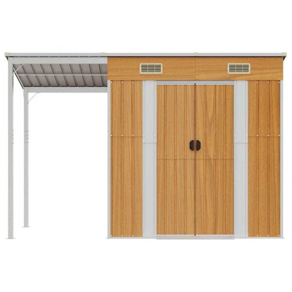 vidaXL Gartenhaus braun B/H/T: ca. 277x181x110,5 cm