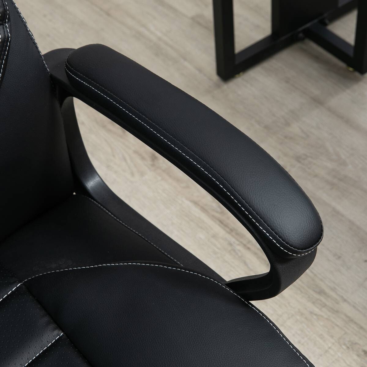 Chefsessel 921-321 schwarz Kunstleder Nylon Kunststoff