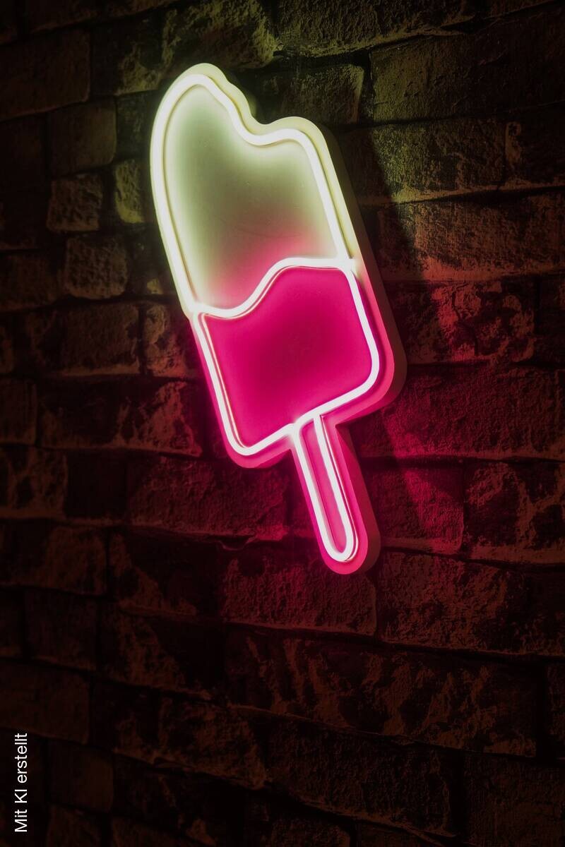 Opviq LED-Wandleuchte weiß rosa PVC B/H/T/L: ca. 17x40x2x17 cm