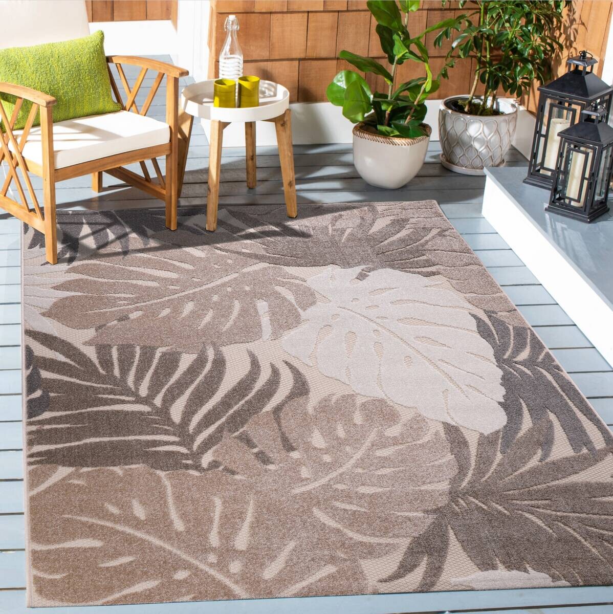 Sanat Outdoorteppich FLORAL beige B/L: ca. 120x170 cm