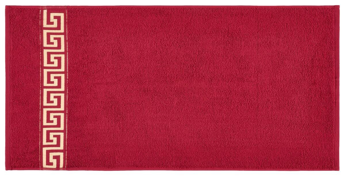 POCOline Handtuch Mäander rot 100% Baumwolle B/L: ca. 50x100 cm